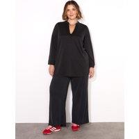 Cupro Rich Wide Leg Trousers