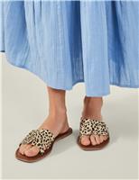Leopard Print Flat Sandals
