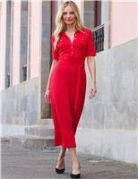 Ribbed Midi Waisted Shirt Dress