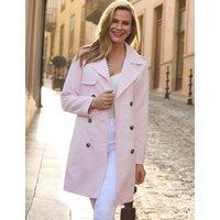 SOSANDAR Belted Double Breasted Trench Coat Light Pink