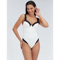 Boux Avenue Rivoli Textured Wired Swimsuit (B-G) White Mix