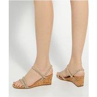Sparkle Strappy Wedge Sandals