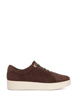 Suede Lace-Up Quilted Platform Trainers