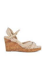 Leather Ankle Strap Wedge Sandals