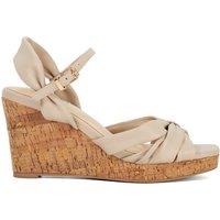 Leather Ankle Strap Wedge Sandals