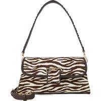 Leather Animal Print Shoulder Bag