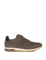 Dune London Wide Fit Suede Lace Up Trainers Navy