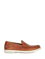 Leather Contrast Sole Loafers