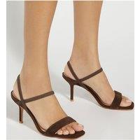Suede Strappy Stiletto Heel Sandals
