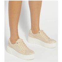 Lace Up Eyelet Detail Trainers