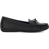 Grovers Leather Trim Detail Moccasin Loafers