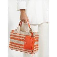 Cotton Rich Striped Top Handle Shopper