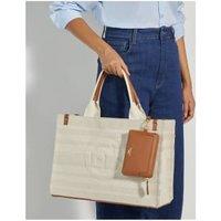 Canvas Striped Tote Bag