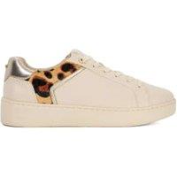 Leopard Print Lace-Up Flatform Trainers