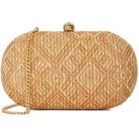 Woven Chain Strap Clutch Bag