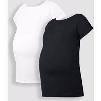 JoJo Maman Bb Maternity 2 Pack Pure Cotton Boyfriend T-Shirts Multi