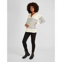 Striped V-Neck Maternity & Nursing Jumper