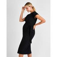 JoJo Maman Bb Maternity Pure Cotton Midi T-Shirt Dress Black