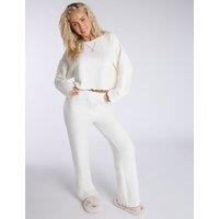 Fleece Lettuce Trim Pyjama Set