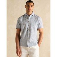 Linen Blend Striped Shirt