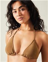 Metallic Wired Triangle Bikini Top