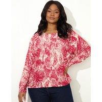 Snake Print Popover Blouse