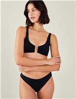 ACCESSORIZE High Leg Bikini Bottoms Black