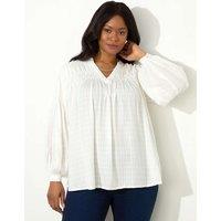 V-Neck Pintuck Blouse