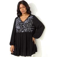 Embroidered V-Neck Tunic