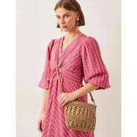 Straw Crochet Cross Body Bag