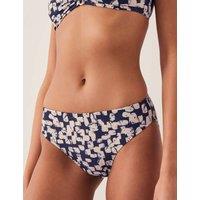 Printed High Leg Bikini Bottoms