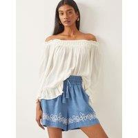 Off The Shoulder Frill Detail Top
