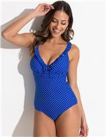 Sicily Polka Dot Padded V-Neck Swimsuit
