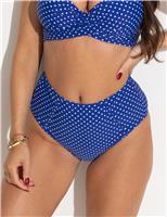 Sicily Polka Dot High Waisted Bikini Bottoms