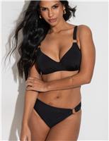 Samoa Printed Wired Plunge Bikini Top (C-G)