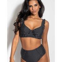 Pour Moi Sicily Polka Dot Wired Bikini Top White/Black