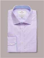 Hawes & Curtis Slim Fit Easy Iron Pure Cotton Shirt Lilac