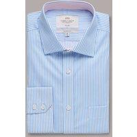 Hawes & Curtis Non-Iron Pure Cotton Striped Shirt Blue Mix
