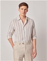 Slim Fit Pure Linen Striped Shirt