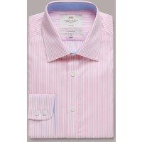 Hawes & Curtis Slim Fit Non Iron Pure Cotton Striped Shirt Pink Mix