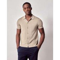 Pure Cotton Button Through Knitted Polo Shirt