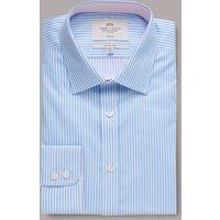 Hawes & Curtis Slim Fit Non Iron Pure Cotton Striped Shirt Blue Mix