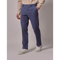 Hawes & Curtis Regular Fit Cotton Rich Stretch Chinos Air Force Blue