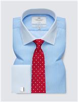 Hawes & Curtis Slim Fit Easy Iron Pure Cotton Shirt Blue Mix