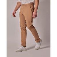 Hawes & Curtis Regular Fit Cotton Rich Stretch Chinos Tan