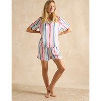 Satin Striped Shortie Set