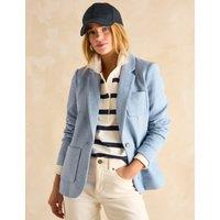 Cotton Rich Herringbone Single Breasted Blazer