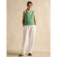 Pure Cotton V-Neck Knitted Vest