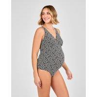 Maternity Animal Print V-Neck Swimsuit