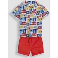 2pc Pure Cotton Twill Seaside Shirt Outfit (6 Mths-5 Yrs)